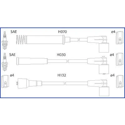 Kuva HITACHI 134226 Sytytysjohto OPEL: Vectra A Sedan