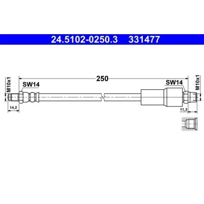 Kuva Jarruletku, Taka akseli AUDI A8 D2 OE 4D0 611 775 B