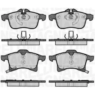 Kuva MAGNETI MARELLI 363916060364 Jarrupalat akustisella kulumavaroittimella OPEL: Astra H Caravan, Corsa D Hatchback, Zafira B