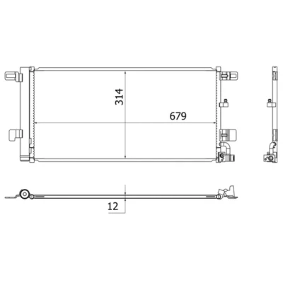 Kuva MAHLE ORIGINAL AC 961 000S Ilmastoinnin Lauhdutin Vedenerottimella 679 AUDI: A4 B9 Allroad