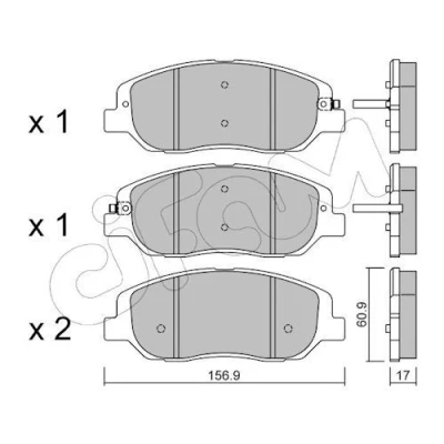 Kuva CIFAM 822 1031 0 Jarrupalat akustisella kulumavaroittimella SSANGYONG: Korando III SUV