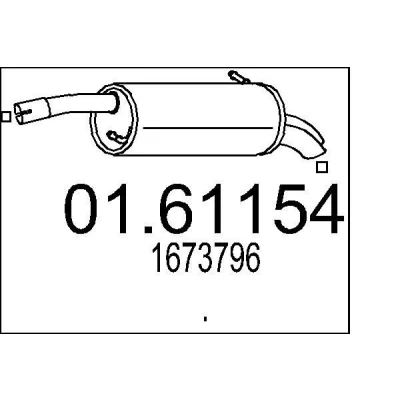 Kuva MTS 01.61154 Takaäänenvaimennin 950 FORD: FIESTA 6