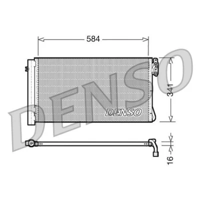 Kuva DENSO DCN05012 Ilmastoinnin Lauhdutin Vedenerottimella 341x584x16 R 134a 341 BMW: 3 Sedan, Touring, Coupe