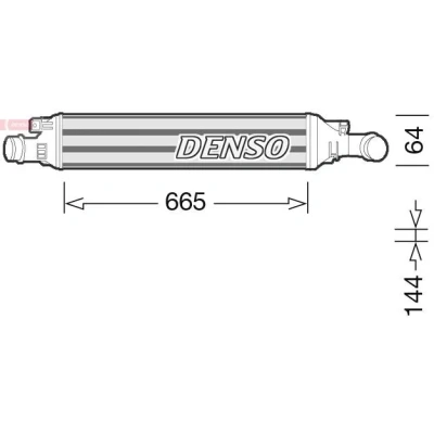 Kuva DENSO DIT02036 Välijäähdytin Alumiini 665x144x64