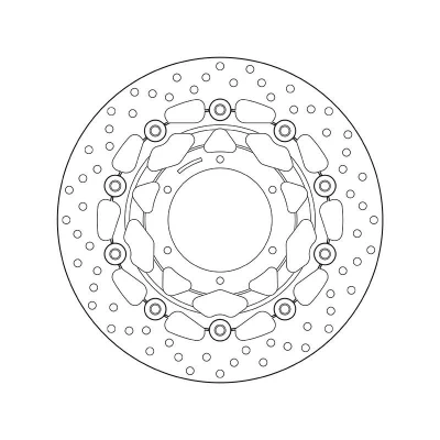 Kuva BREMBO Jarrulevy Serie Oro Edessä 296mm 5mm 6 reijitetty, kaksiosainen jarrulevy, kelluva 78B40823 Jarrulevyt