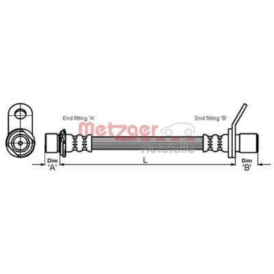 Kuva METZGER 4110014 Jarruletku 350 F10x1 TOYOTA: Avensis I Sedan, Farmari
