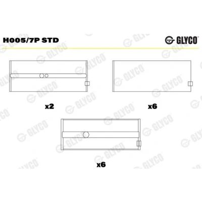 Kuva GLYCO H005/7P STD Kampiakselin Laakeri