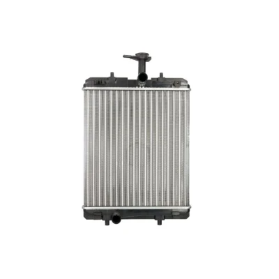 Kuva THERMOTEC D7C008TT Jäähdytin ajoneuvoille ilmastointilaitteella tai ilman 341 374 16 Käsivaihteisto Jäähdytysrivat mekaan. kiinnitetyt