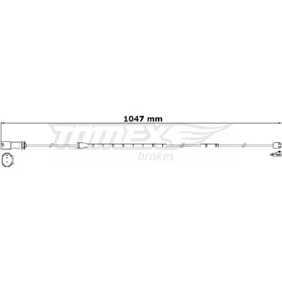 Kuva TOMEX brakes TX 31 21 Jarrupalojen Kulumisen Ilmaisin Taka akseli BMW: X5, X6
