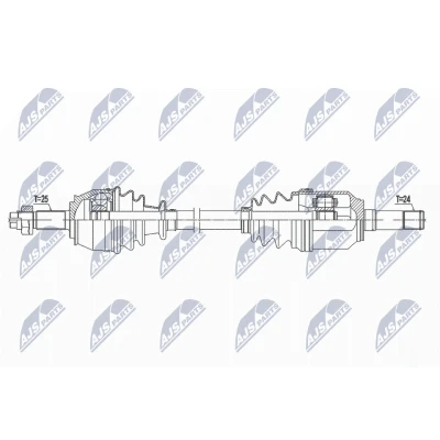 Kuva NTY NPW FT 047 Vetoakseli Etuakseli, vasen 570 82