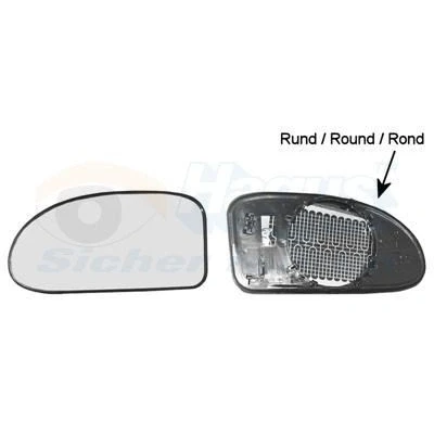 Kuva VAN WEZEL 1858862 Sivupeilin Lasi Oikea FORD: Focus Mk1 Hatchback, Farmari, Sedan