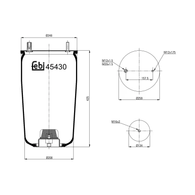 Kuva FEBI BILSTEIN 45430 Metallipalje, ilmajousitus