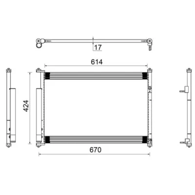 Kuva MAHLE ORIGINAL AC 490 000S Ilmastoinnin Lauhdutin Vedenerottimella 16 10,15 614 SUZUKI: Grand Vitara 2 SUV