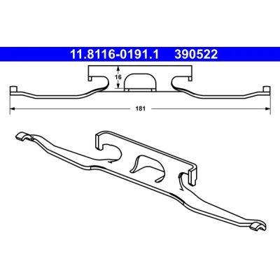 Kuva Jousi, jarrusatula, Taka akseli MERCEDES BENZ, VW OE 000 421 58 91, A 91