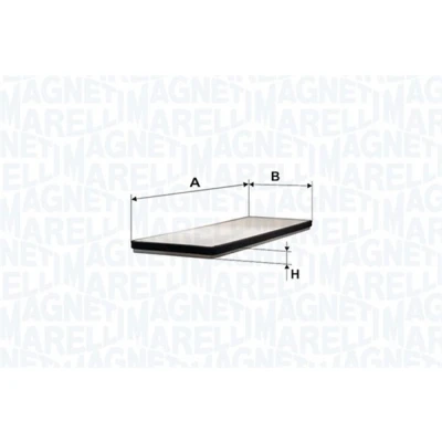 Kuva MAGNETI MARELLI 350203061750 Raitisilmasuodatin Suodatinpanos, Hiukkassuodatin 210 223 20 VOLVO: S40 I, V40 Farmari