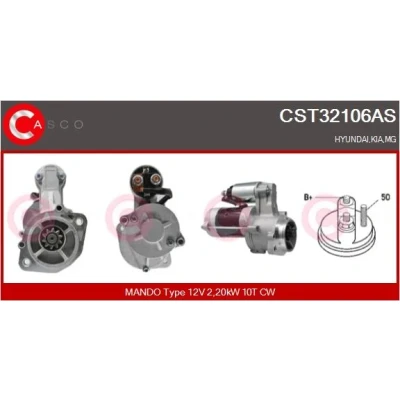 Kuva CASCO CST32106AS Starttimoottori 12V 2,20kW 10 CPS0066 M8 79mm KIA: SORENTO 1, HYUNDAI: H 1 / Starex MPV