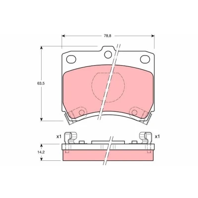 Kuva TRW GDB773 Jarrupalat akustisella kulumavaroittimella MAZDA: 323 C IV Hatchback, 121 I FORD: FIESTA 3