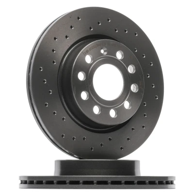 Kuva BREMBO XTRA LINE 09.9167.1X Jarrulevyt 280 22 5 rei&#039;itetty/tuuletettu sisältä pinnoitettu hiiliteräs Ruuveilla VOLKSWAGEN: Golf 7, 5, 6