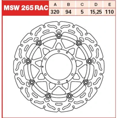 Kuva TRW MSW265RAC Jarrulevyt 320 5