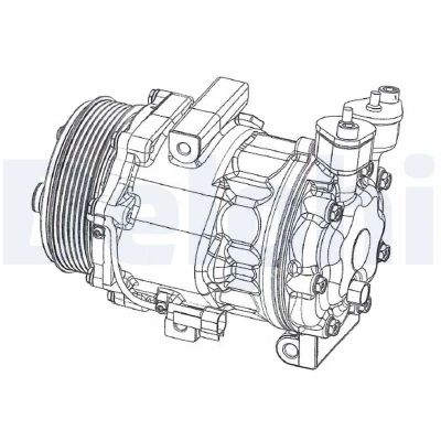 Kuva DELPHI CS20351 Ilmastoinnin Kompressori 7v16 PAG 46 kompressoriöljyllä FORD: Transit Mk6 Van, Bussi, V363 Bussi
