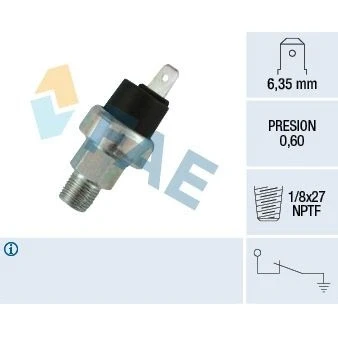 Kuva FAE 13420 Öljynpaineanturi 1/8x27 NPTF 0,6