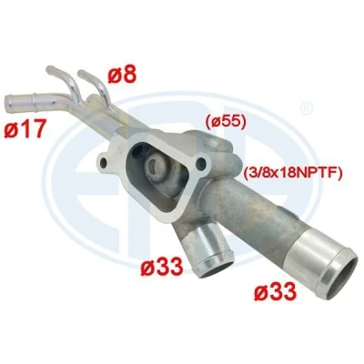 Kuva Jäähdytysnesteen laippa HYUNDAI TUCSON, KIA SPORTAGE II OE 25600 23640, 25620 23650