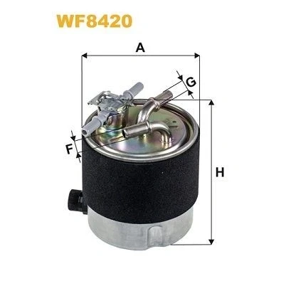 Kuva WIX FILTERS WF8420 Polttoainesuodatin Letkusuodatin 10mm NISSAN: Qashqai / Qashqai+2 I