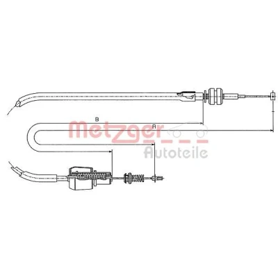 Kuva METZGER 11.1247 Kaasuvaijeri COFLE OPEL: Astra G CC