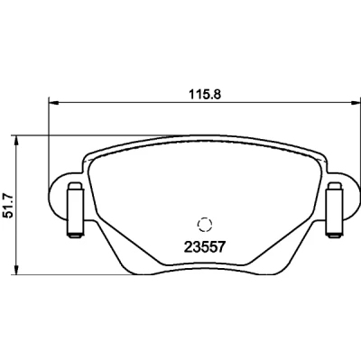 Kuva HELLA 8DB 355 009 081 Jarrupalat Ei kulumisenilmaisimelle Jarrusatulan ruuveilla FORD: MONDEO 3 Kombi, Stufenheck,