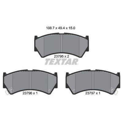 Kuva TEXTAR 2379501 Jarrupalat akustisella kulumavaroittimella SUZUKI: Baleno I Sedan, Farmari