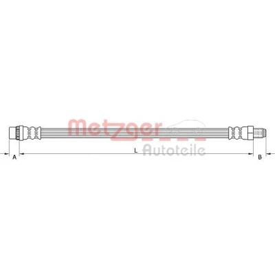 Kuva METZGER 4111587 Jarruletku Etuakseli, vasen, oikea 444