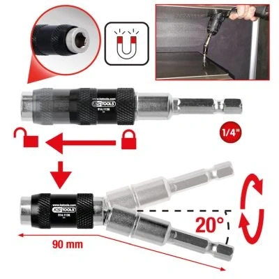 Kuva KS TOOLS 514.1136 Kärkipidike 90 Magneettinen 1/4