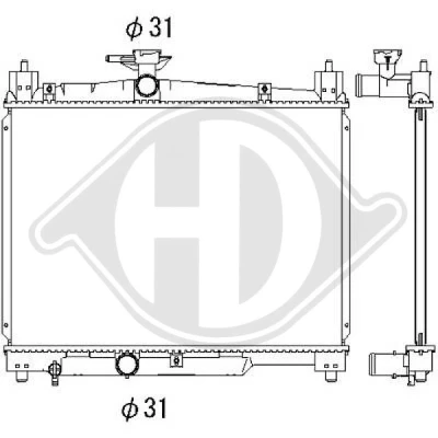Kuva DIEDERICHS DCM3210 Jäähdytin 348 485 16 Climate TOYOTA: Yaris I Hatchback