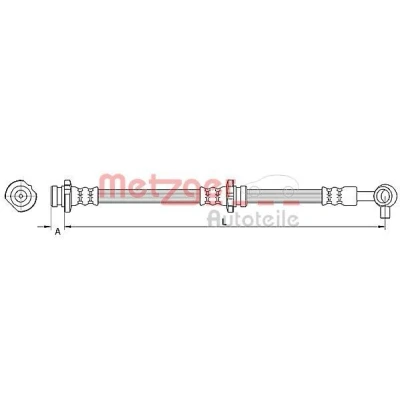 Kuva METZGER 4110848 Jarruletku 625 M10 x 1 NISSAN: Qashqai 2, / Qashqai+2 I