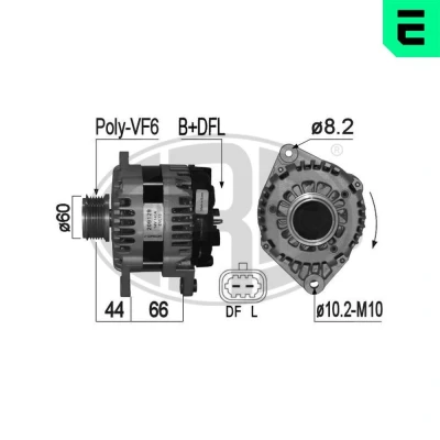 Kuva ERA 209129A Laturi 14V 140A OPEL: Meriva B