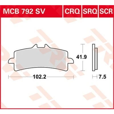 Kuva TRW Sinter Street MCB792SV Jarrupalat