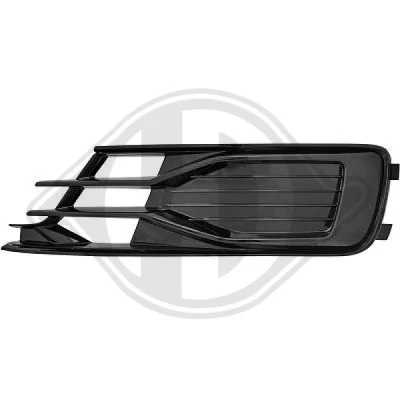Kuva DIEDERICHS 1028149 Puskurin Ritilä Vasen Autoille ilman sumuvaloja Kiiltävä AUDI: A6 C7 Avant, Sedan