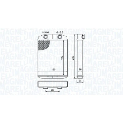 Kuva MAGNETI MARELLI 350218507000 Lämmityslaitteen Kenno