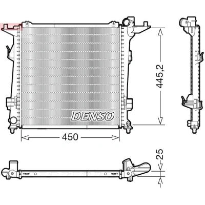 Kuva DENSO DRM43006 Jäähdytin 450 483 16 KIA: cee‘d I Farmari, Hatchback