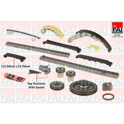Kuva FAI AutoParts TCK42 06 Jakoketjusarja Tiivisteillä, Hammaspyörillä Kaksoisketju, Rullaketju NISSAN: NP300 Navara Pick up