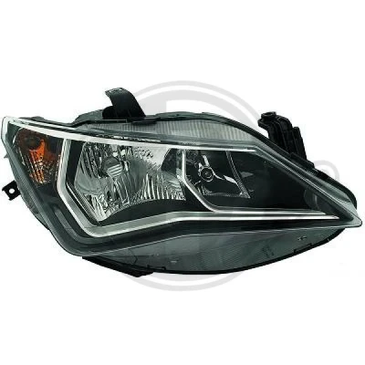 Kuva DIEDERICHS 7427184 Ajovaloumpio Oikea H7/H7 Päiväajovalolla (LED) Valokorkeussäätimen moottorilla SEAT: Ibiza 4 Sportcoupe