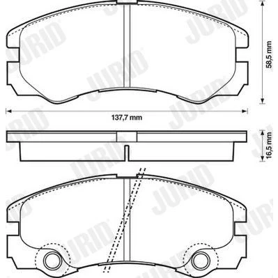 Kuva JURID 573066J Jarrupalat Ei kulumisenilmaisimelle Ilman tarvikkeita OPEL: Frontera B SUV