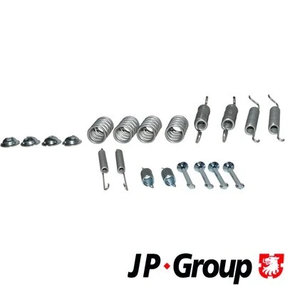 Kuva JP GROUP 1164001410 Tarvikesarja Jarrukengät Taka akseli VOLKSWAGEN: Polo V Hatchback, IV GOLF 3, SKODA: Fabia I Hatchback