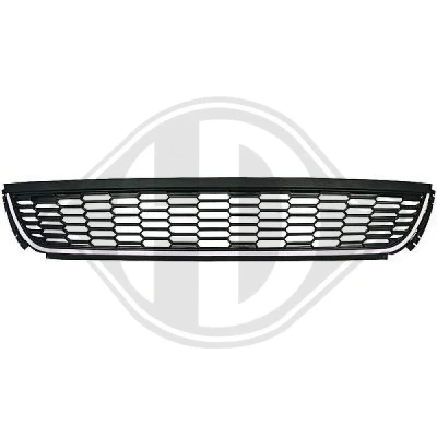 Kuva DIEDERICHS 2206044 Puskurin Ritilä kromattu raita Keskellä VOLKSWAGEN: Polo V Hatchback