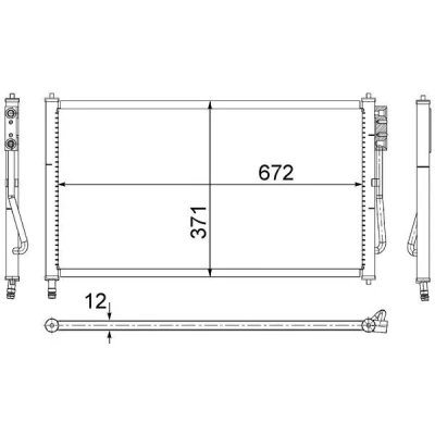 Kuva MAHLE ORIGINAL AC 218 000S Ilmastoinnin Lauhdutin ilman vedenerotinta 672 FORD: Focus Mk1 Sedan, Hatchback