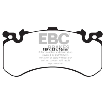 Kuva EBC Brakes DP42158R Jarrupalat Etuakseli AUDI: A6 C7 Avant, A7 Sportback, Sedan