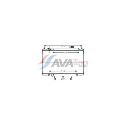 Kuva Jäähdytin, moottorinjäähdytys Ava quality cooling DN2302 nissan navara, pick up OE 21410 VK505, 21411 VK505