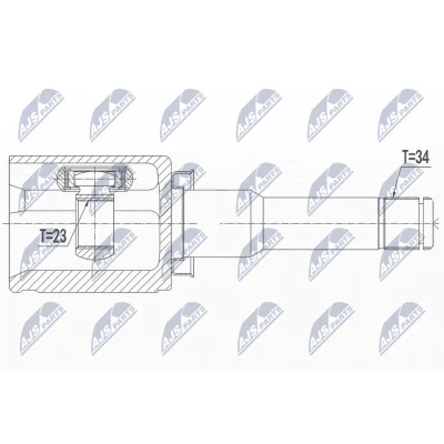 Kuva NTY NPW PL 040 Vetonivel Vaihteiston puoli, Etuakseli, vasen OPEL: Astra J Hatchback