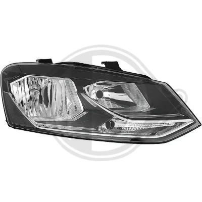 Kuva DIEDERICHS 2207983 Ajovaloumpio Vasen H7/H7 Halogeeni Oikeanpuoleiselle liikenteelle Sähkömoottorilla VOLKSWAGEN: Polo V Hatchback