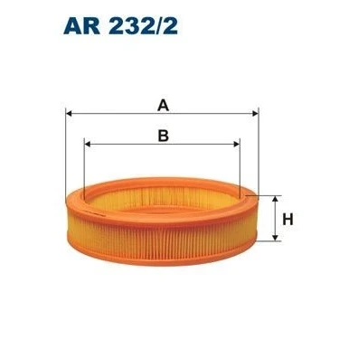 Kuva FILTRON AR 232/2 Ilmansuodatin 66,5 294 Suodatinpanos FIAT: Seicento / 600 Hatchback